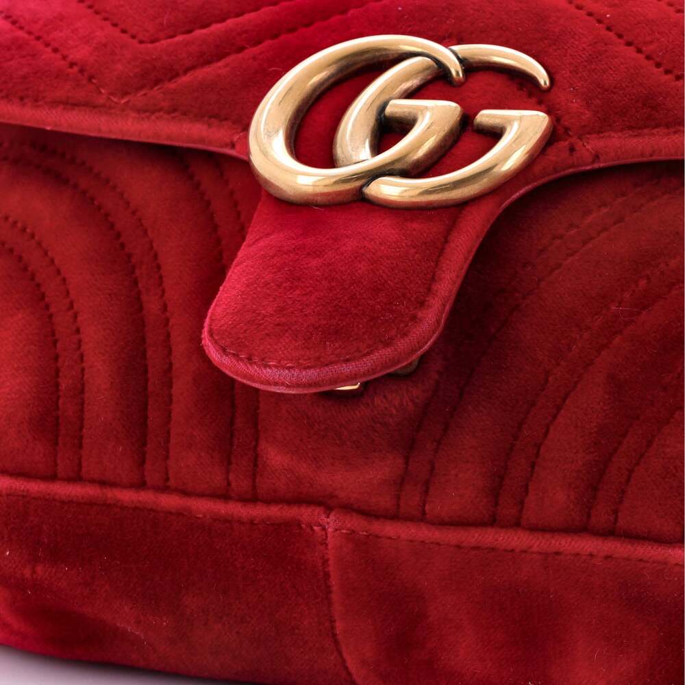 Gucci Gg Marmont Flap Bag Matelasse #244285G93B - Picture 6 of 8